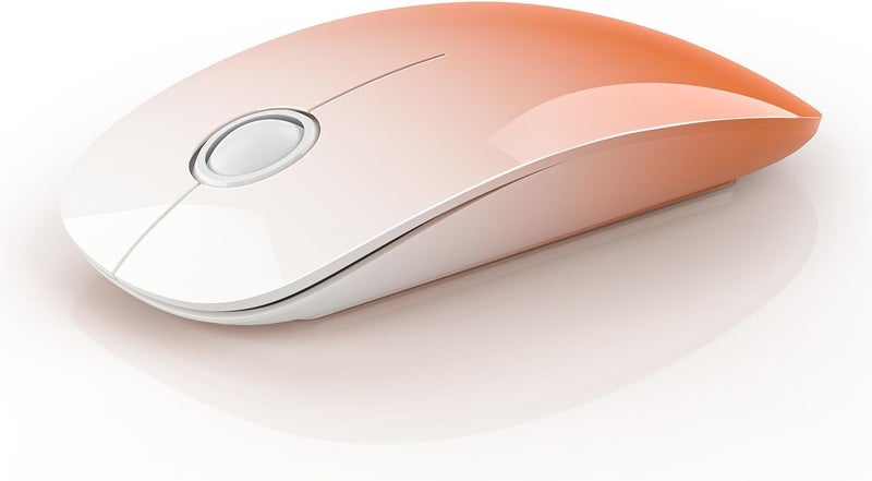 RAPIQUE Bluetooth Wireless Mouse - Dual Connectivity(BT5.1+USB), Ultra Quiet Click & 480-Hour Battery Life,1600 DPI, Portable Cordless Mouse for Mac, MacBook Pro/Air, iPad Pro/Air (Sunrise Orange) - Image 1
